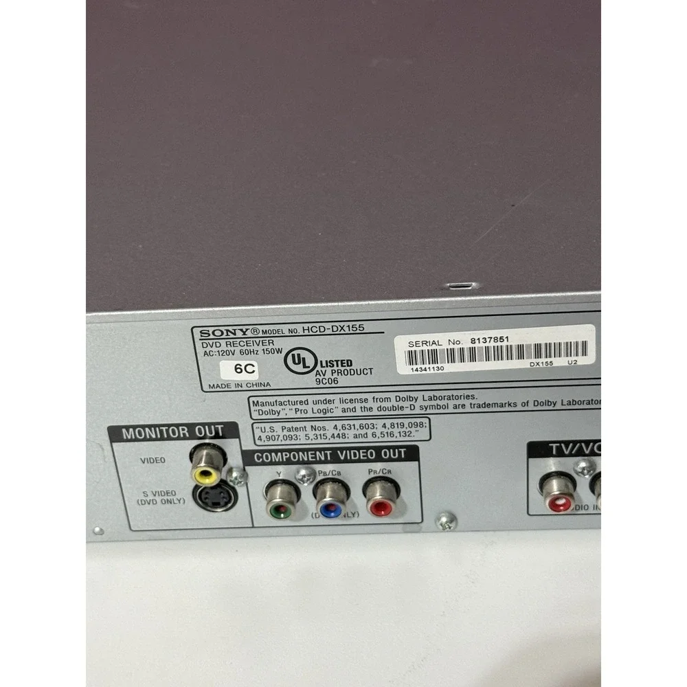 Sony DAV-DX255 5-disc DVD/CD changer and receiver unit Tested Working